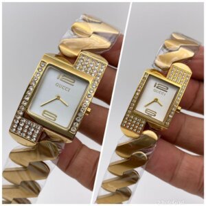 Gucci Zig Zag Swiss Daimond Embossed watch For Couple 3