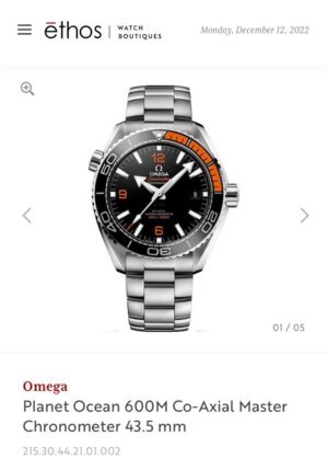 Branded First copy Omega Seamaster Planet Ocean watch online