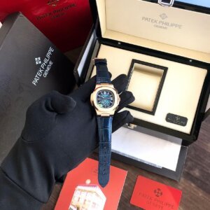 Patek Philippe Nautilus Annual Calendar Leather Strap Swiss Automatic watch 23