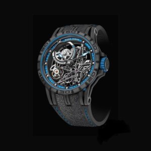 Roger Dubuis Swiss Skeleton Black Rubber Strap Automatic watch For Men 5