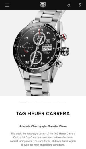TAG HEUER CARRERA CALIBRE 16 DAY DATE CHRONOGRAPH watch FOR MEN 29