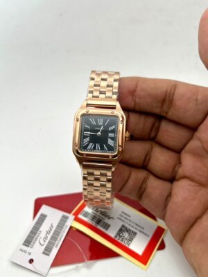 Cartier Swiss Black Dail Rose Gold watch   For Ladies 6