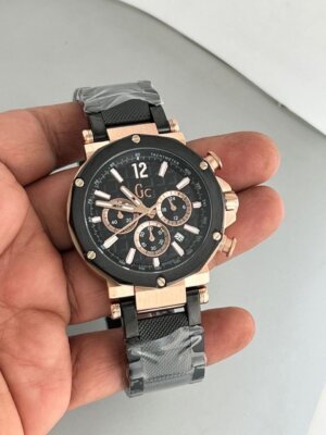 Gc Swiss Black Dail - Black Strap watch For Men 18
