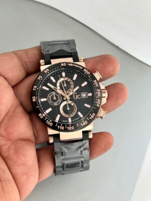 Gc Swiss Black Dail - Black Strap watch For Men 15