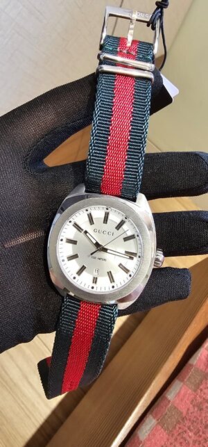 Gucci GG2570 Red & Black Nylon watch 9