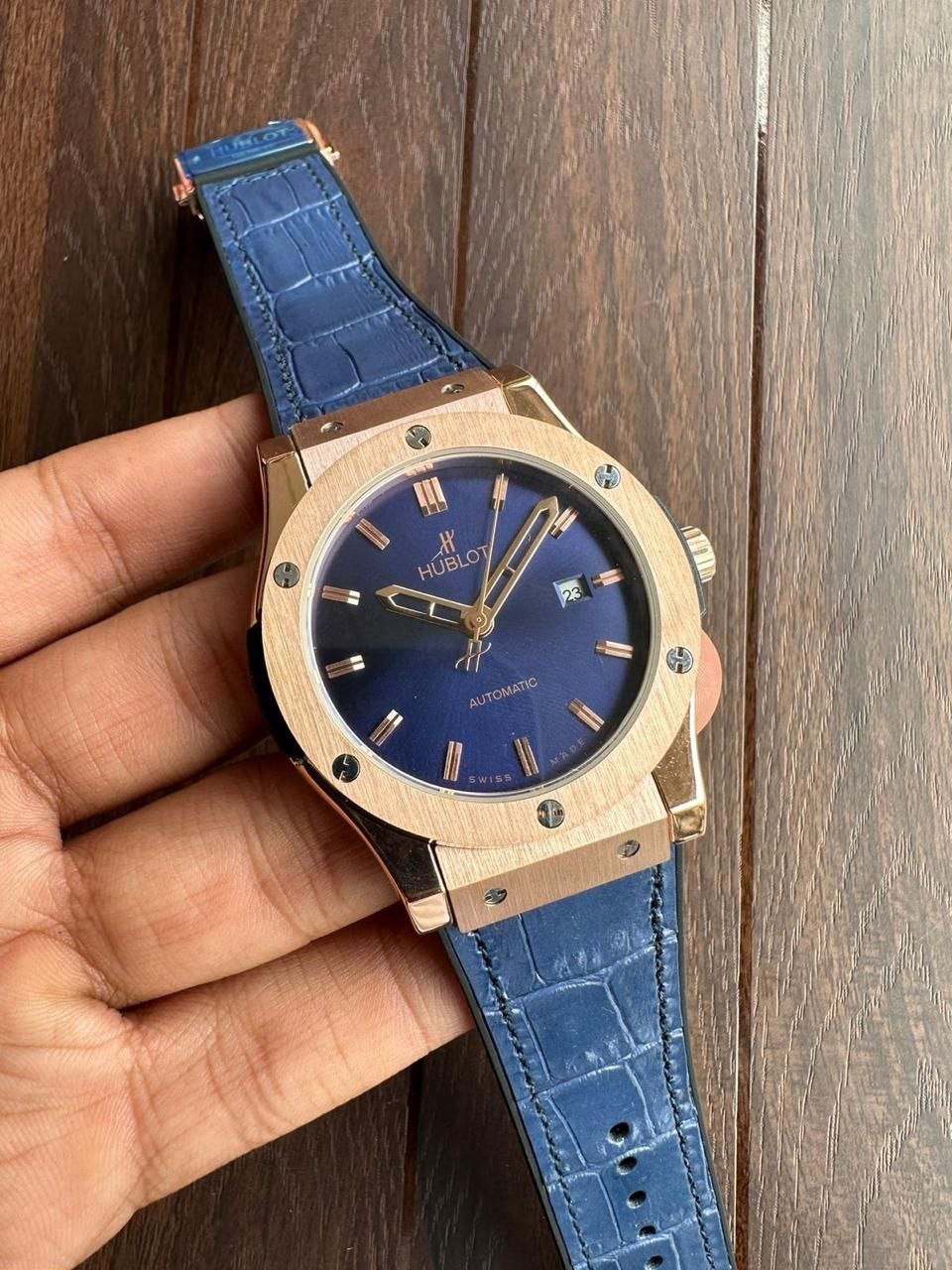 Hublot Vendom Classic Blue Rubber Strap Swiss Automatic watch 32
