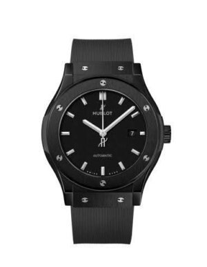 Hublot Vendom Classic Full Black Rubber Strap Swiss Automatic watch 29