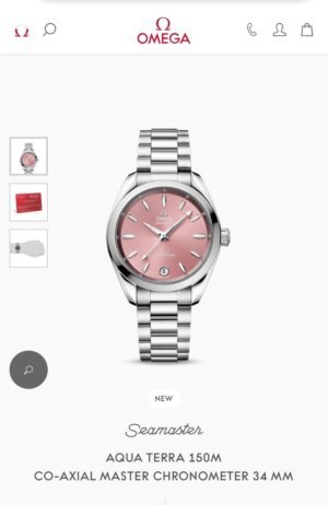 Omega Sea Master Aquatera Shades Pink Dail Swiss Autromatic Ladies watch   11