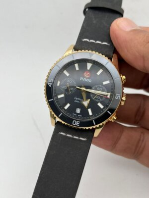 Branded Luxury Rado 1st copy captain sook leather watch for men