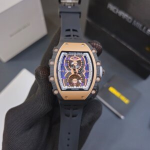 Richard Mille Black Rubber Swiss ETA Automatic High quality premium watch  9