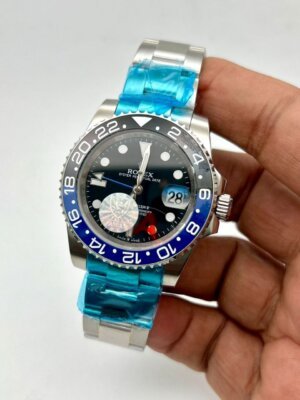 Rolex GMT Master ii BATMAN Oyster Bracelet Swiss ETA 7750 Valjoux Movement High quality premium watch 156