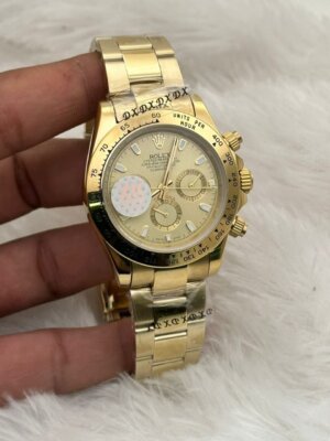 Rolex Daytona Cosmograph Golden Dail Pure Swiss ETA Automatic High quality premium watch 117