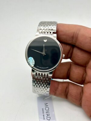 Movado Swiss Made Stainless Steel-Black Dail watch 15