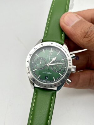 Omega Speed Master Green Leather Strap watch 108
