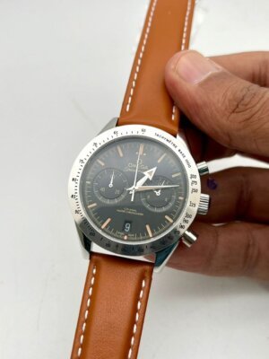 Omega Speed Master Tan Leather Strap watch 109
