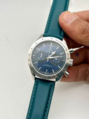 Omega Speed Master Blue Leather Strap watch 110