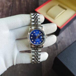 Rolex Datejust Blue Dail Daimond Mark Swiss Automatic watch  For Ladies 12