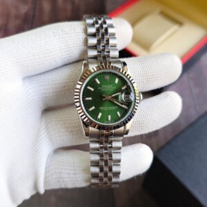 Rolex Datejust Green Dail Stick Mark Swiss Automatic watch  For Ladies 14