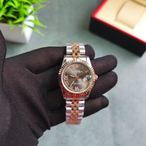 Rolex Datejust Grey Dail Roman Mark Swiss Automatic watch  For Ladies 29