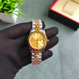 Rolex Datejust Golden Dail Stick Mark Swiss Automatic watch  For Ladies 23