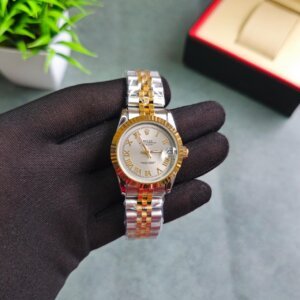 Rolex Datejust Grey Dail Roman Mark Swiss Automatic watch  For Ladies 24