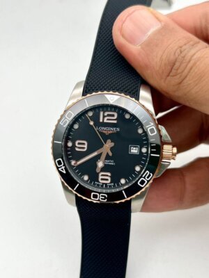 Longines Hydroconquest Black Rubber Strap Swiss Automatic watch 10