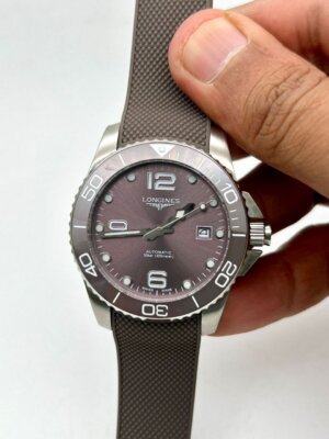 Longines Hydroconquest Grey Rubber Strap Swiss Automatic watch 8