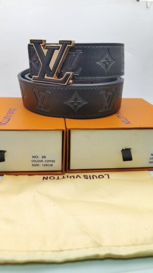 Branded leather 1st copy LV mens belt at best price online