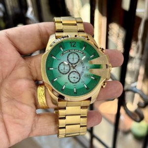 Diesel 10 Bar Golden Green Dail watch for Men 23