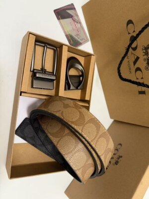 Coach Double Buckle High-End Quality Combo Set For Men 1