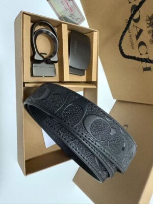 Coach Double Buckle High-End Quality Combo Set For Men 4