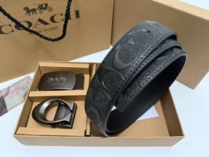 Coach Double Buckle High-End Quality Combo Set For Men 6