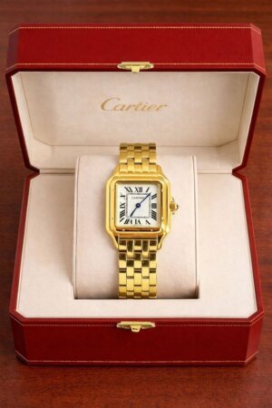 Cartier De Santos Swiss White Dail Watch For Ladies 12