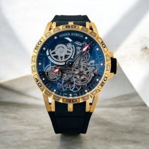 Roger Dubuis Skeleton Black Rubber Strap Swiss Automatic Watch For Men 11