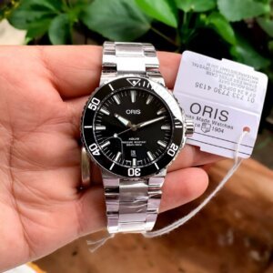 Oris Aquis Chronograph Black Dail Stainless Steel Strap Automatic Watch For Men 10