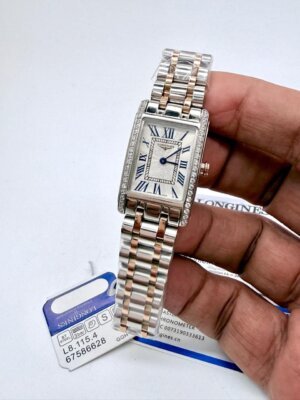 Longines Swiss White Dail Two Tone Roman Number Ladies Watch 21