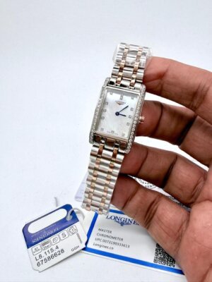 Longines Swiss White Dail Two Tone Roman Number Ladies Watch 22