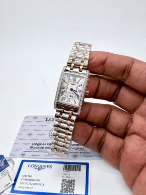 Longines Swiss White Dail Two Tone Roman Number Ladies Watch 24