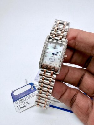 Longines Swiss White Dail Two Tone Roman Number Ladies Watch 25