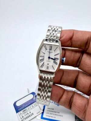 Longines Swiss White Dail Stainless Steel Roman Number Ladies Watch 26
