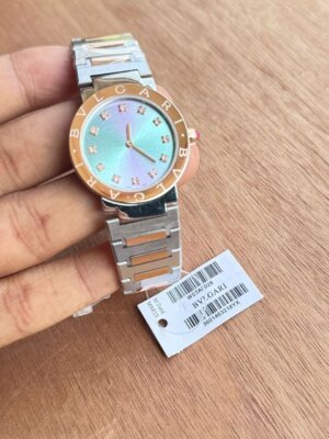 Bvlgari Premium Quality Dual Tone Mother Pearl Dail Ladies Watch 7