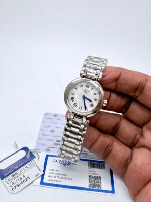 Longines Swiss White Dail Stainless Steel Ladies Watch 35