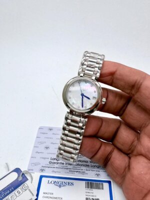 Longines Swiss White Dail Stainless Steel Ladies Watch 38