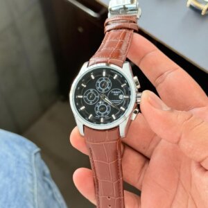 Tissot Couturier T-Classic Premium Brown Leather Strap Watch For Men 31