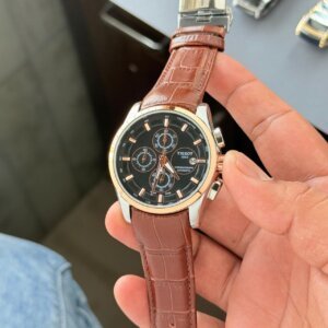 Tissot Couturier T-Classic Premium Brown Leather Strap Watch For Men 34