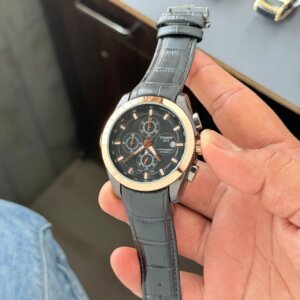 Tissot Couturier T-Classic Premium Black Leather Strap Watch For Men 35