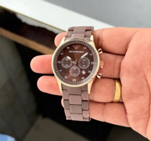 Emporio Armani Watch Stainless Steel Silicone Strap 1