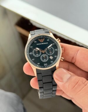 Emporio Armani Watch Stainless Steel Silicone Strap 2