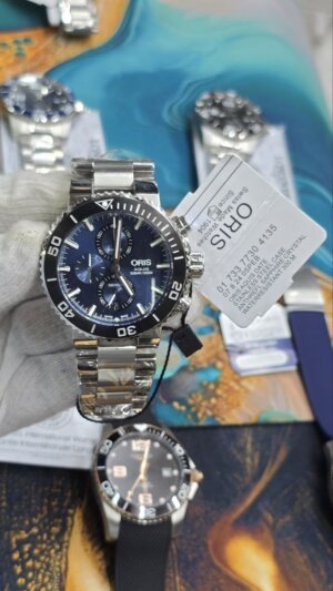 Oris Aquis Depth Gauge Chronograph Edition Stainless Steel Automatic Watch For Men 16
