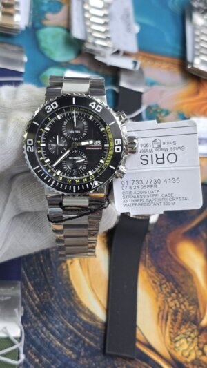 Oris Aquis Depth Gauge Chronograph Edition Stainless Steel Automatic Watch For Men 17